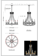 Regency Large Chandelier Master Lighting Exact Replica 40"