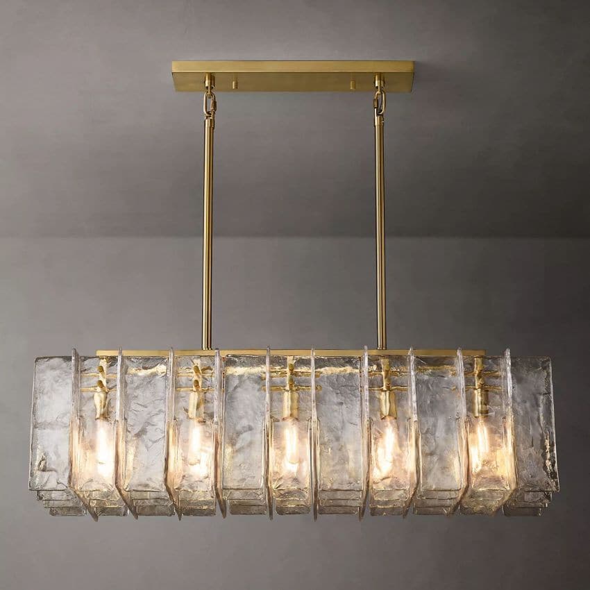 Latte Linear Chandelier 49"