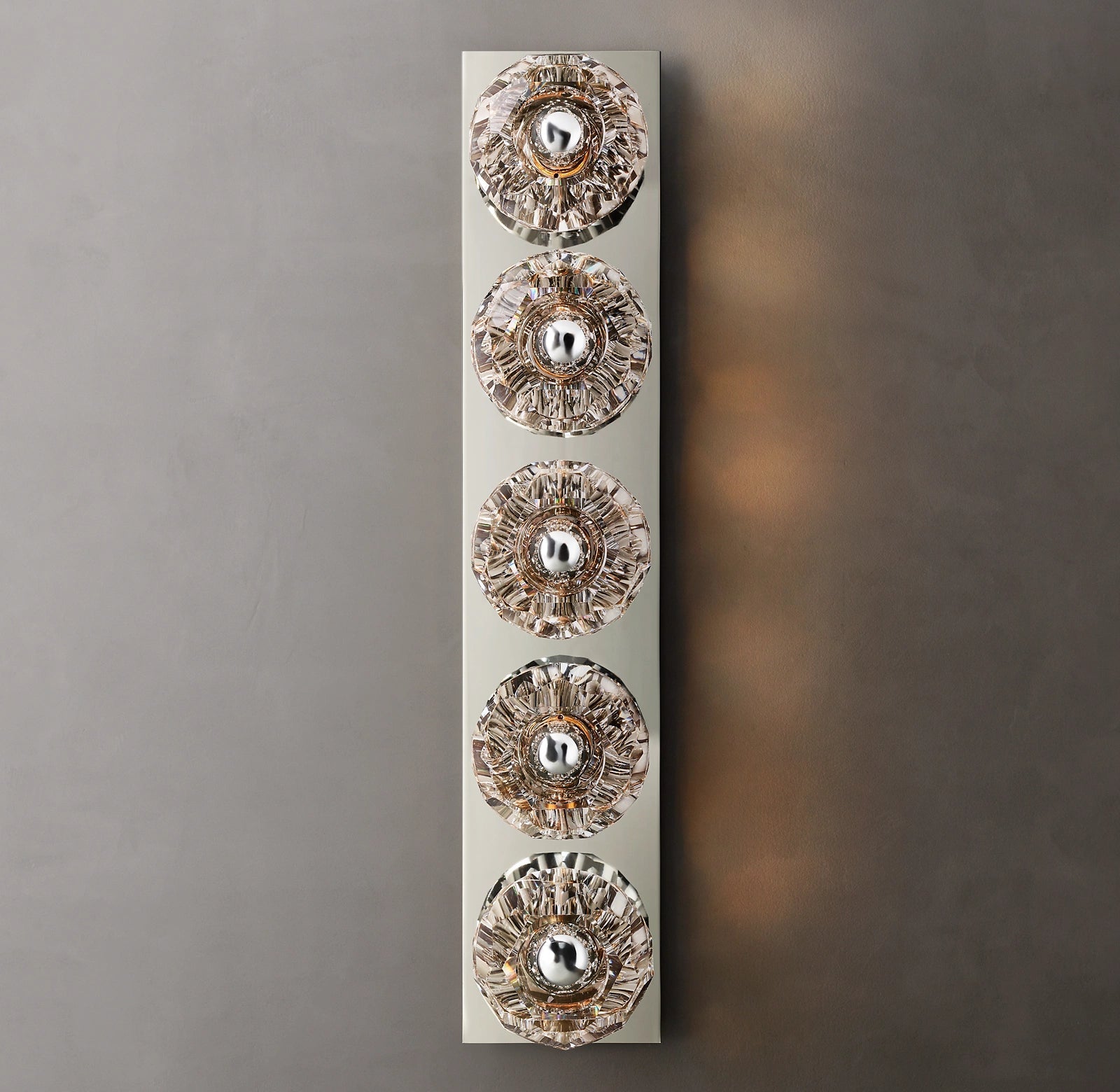 Belle Crystal Glass Grand Linear Wall Sconce Clear