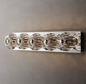 Belle Crystal Glass Grand Linear Wall Sconce Clear