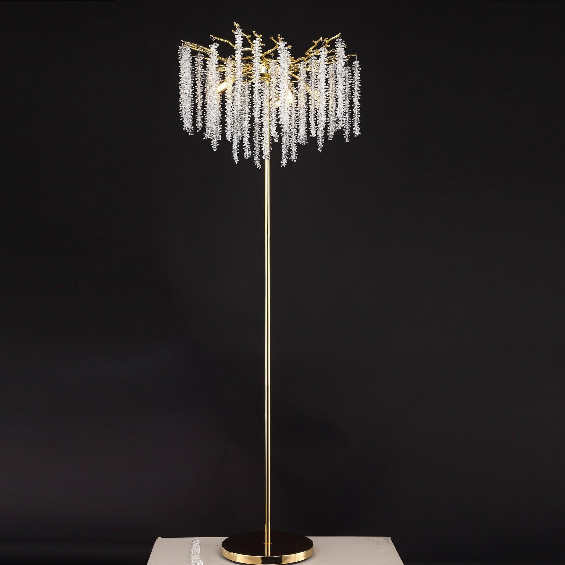 Justin Gold Coin Crystal Table Lamp For Bedroom