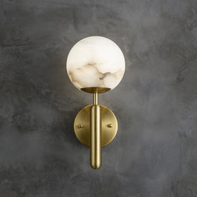 Opulent Alabaster Global Wall Light, Bedroom Wall Light