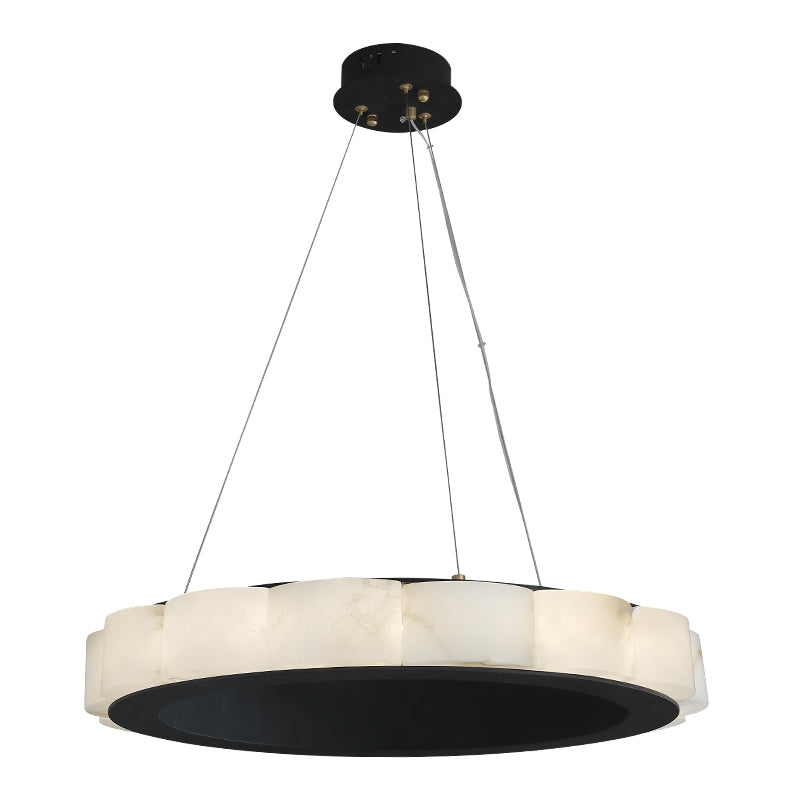 Moden Marble Round Chandelier Black