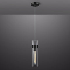 Glass Tube Brass Pendant Lights 1 Light/7 Lights