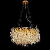 Crystal Quartet Round Branch Penny Chandelier