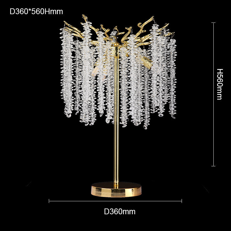 Justin Gold Coin Crystal Table Lamp For Bedroom