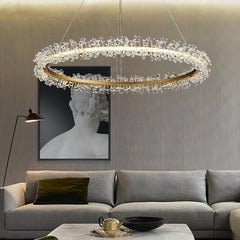 Ring Crystal Golden Round Chandelier