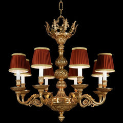 Classical 8 Light Classical Brass Chandelier