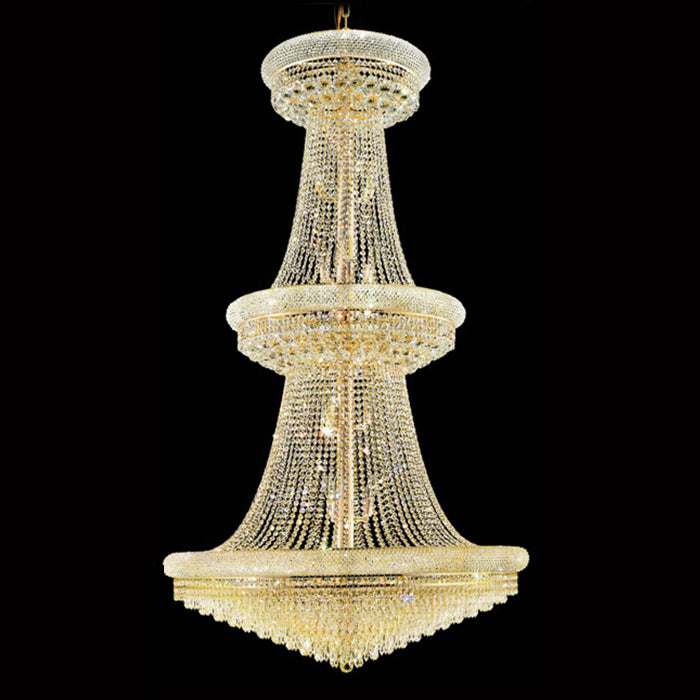 Traditional 42X72 Inch 48 Lights Elegant Empire K9 Crystal Chandelier