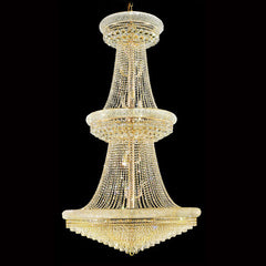Traditional 42X72 Inch 48 Lights Elegant Empire K9 Crystal Chandelier