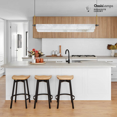 Deli Alabaster Linear Art Chandelier Light