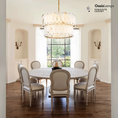 Rancho Alabaster 2-Tier Round Chandelier (Middle)