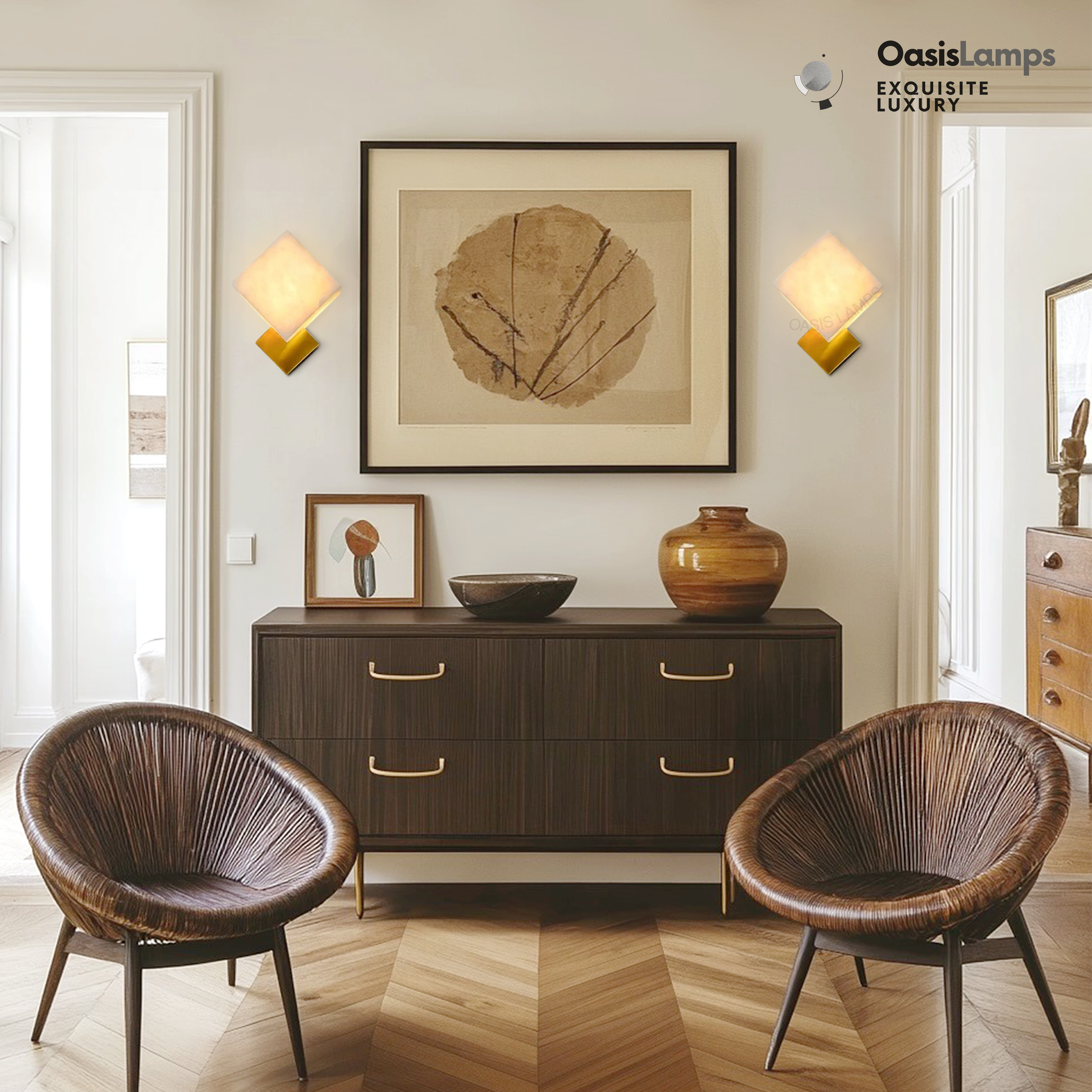 Dave Gats Alabaster Wall Sconce