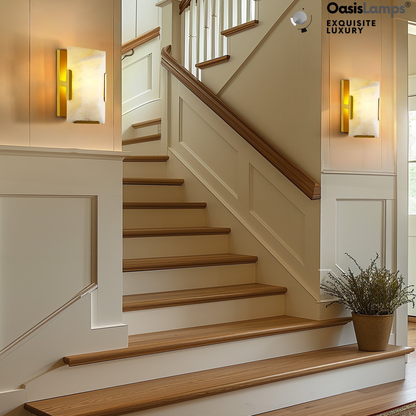 Maris Alabaster Wall Sconce 9.8"H#color_brass