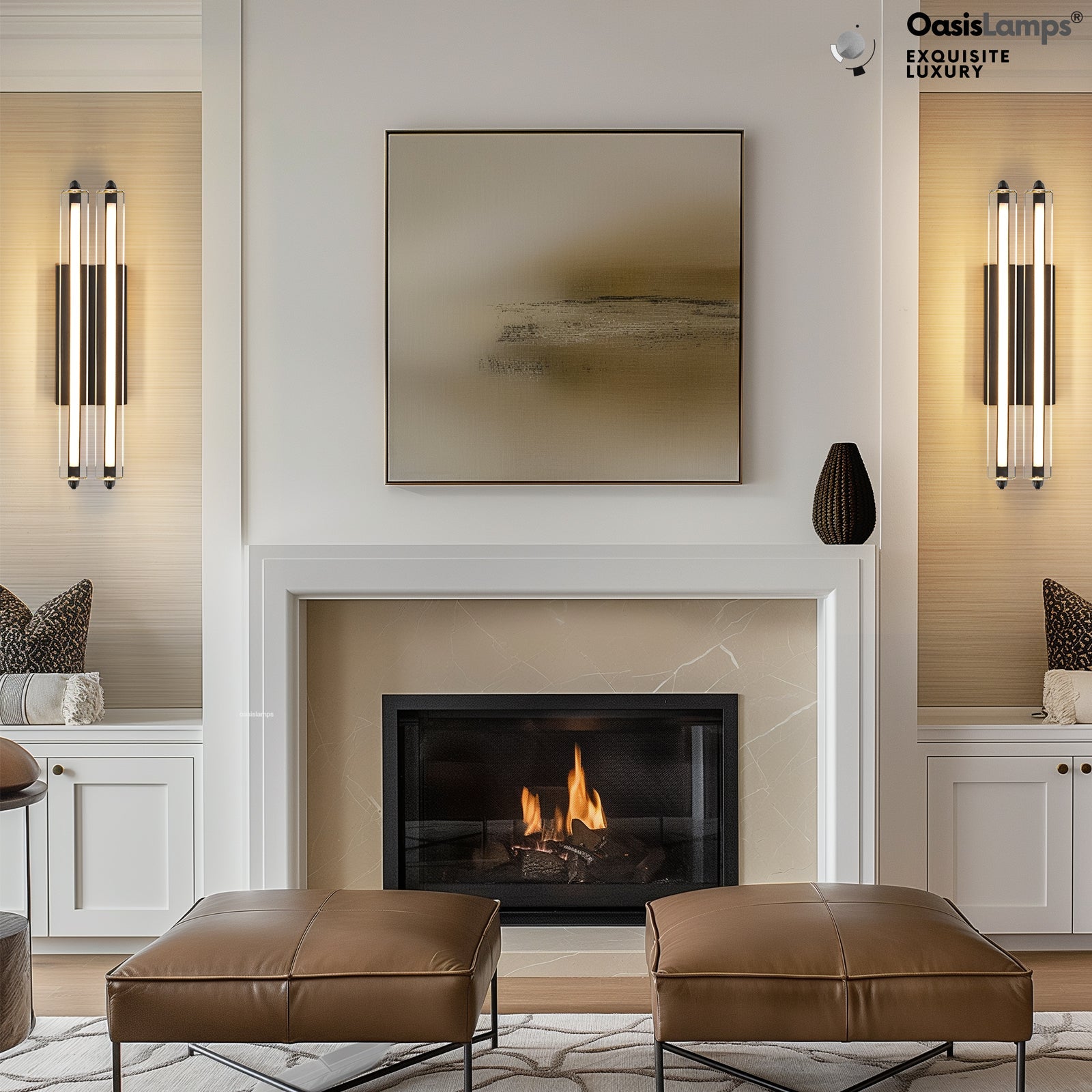 Clara Glow Crystal Wall Sconce 19"#color_black,style_double crystal