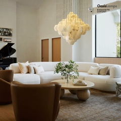 Talan Multi-layer Irregular Alabaster Chandelier