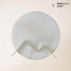 M Letter Alabaster Dish Wall Sconce