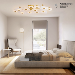 Moira Alabaster 12 Lights Surface Ceiling Light