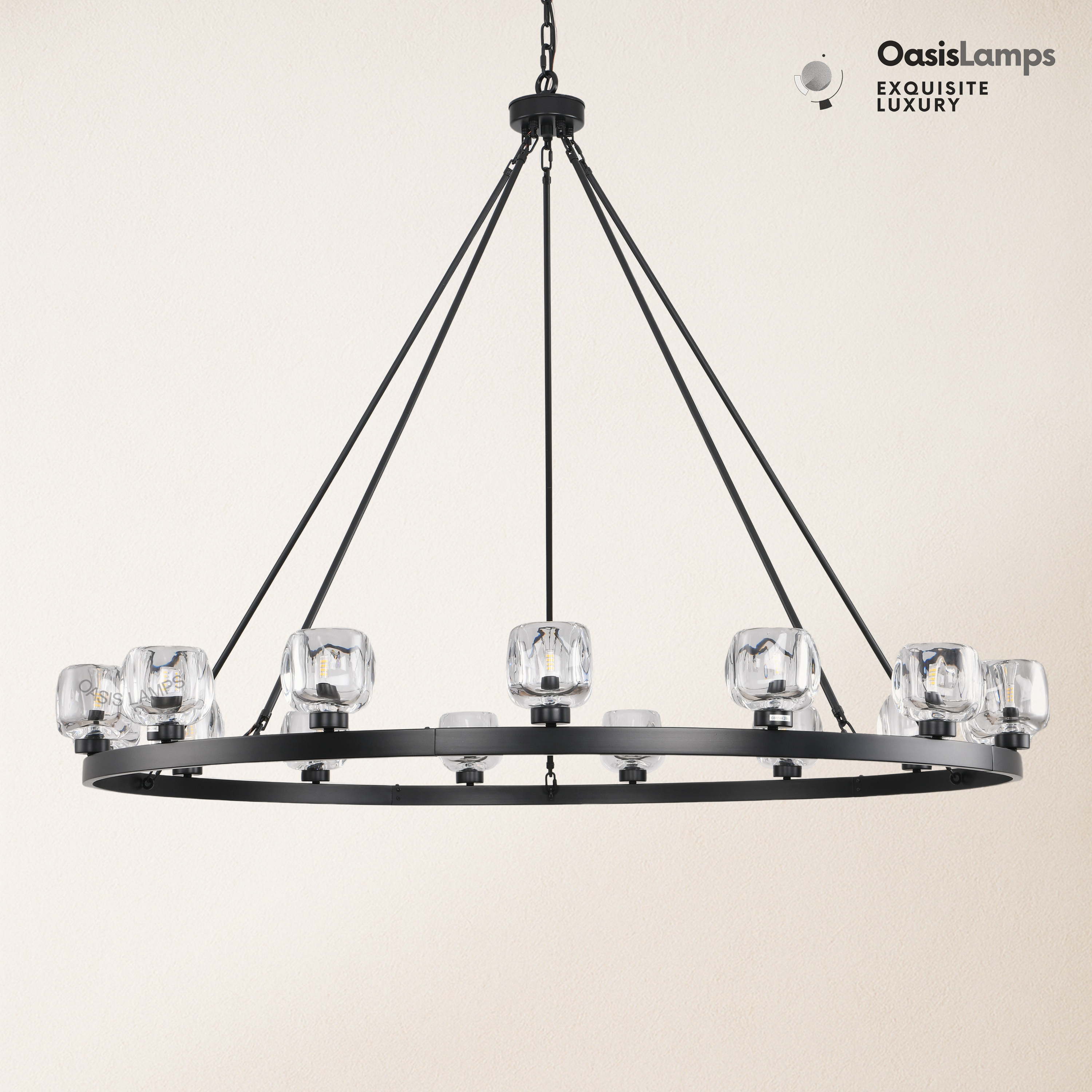 Vellum Round Chandelier 24" 36" 48" 59"D#size_59"-round,color_black