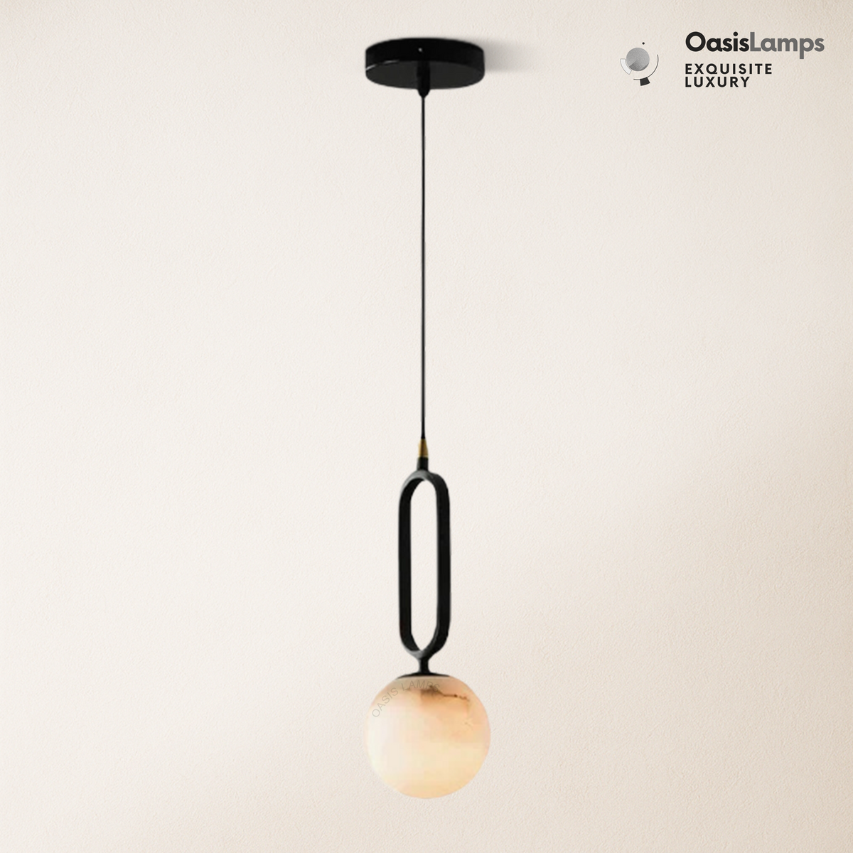 Dadaly Alabaster Small Art Ball Pendant