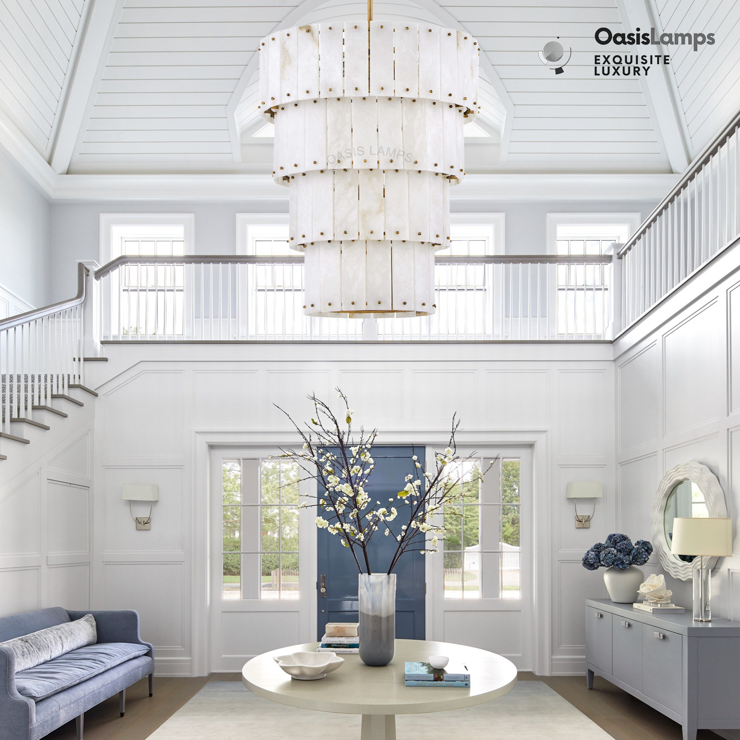 Rancho Alabaster 4-Tier Round Chandelier