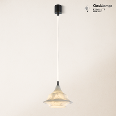 Bloom Alabaster Gleam Pendant 7''D