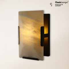Maris Alabaster Wall Sconce 9.8"H#color_bronze
