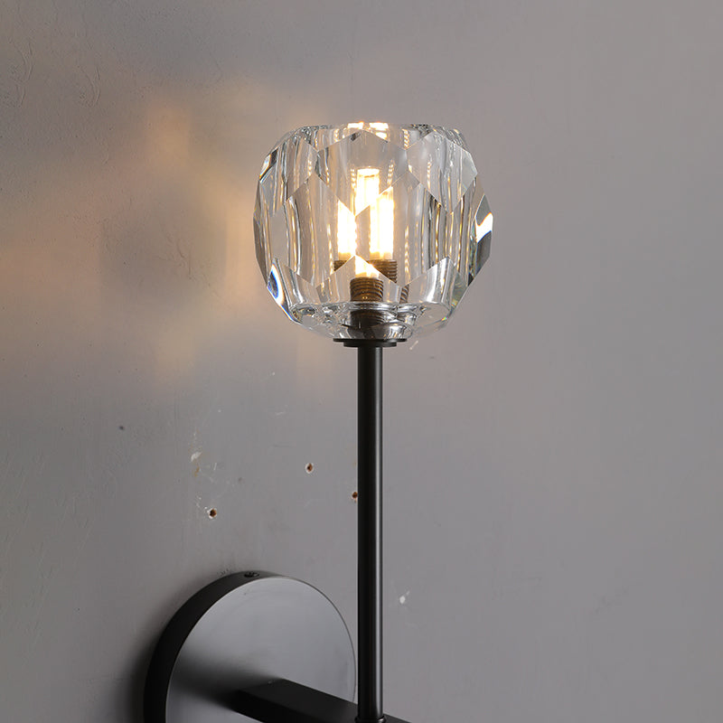 Belle De Crystal Single Ball Wall Sconce