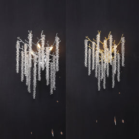 Justin Stylish Gold Coin Crystal Wall Sconce For Bedroom, Living Room