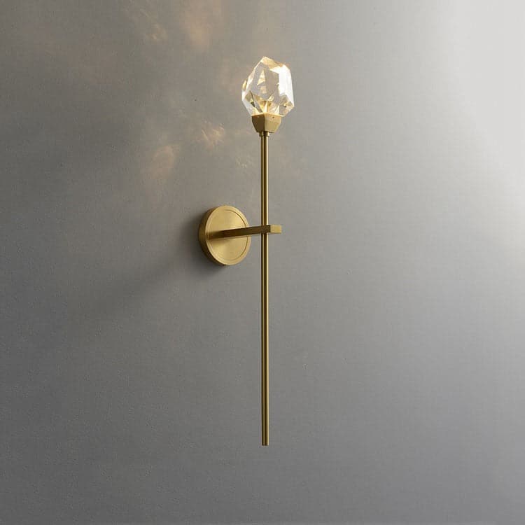 Crystal Masonry Wall Sconce Using Long Rod