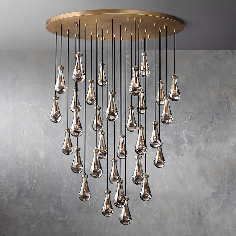 Customize-Raindrop Round Chandelier D 72"