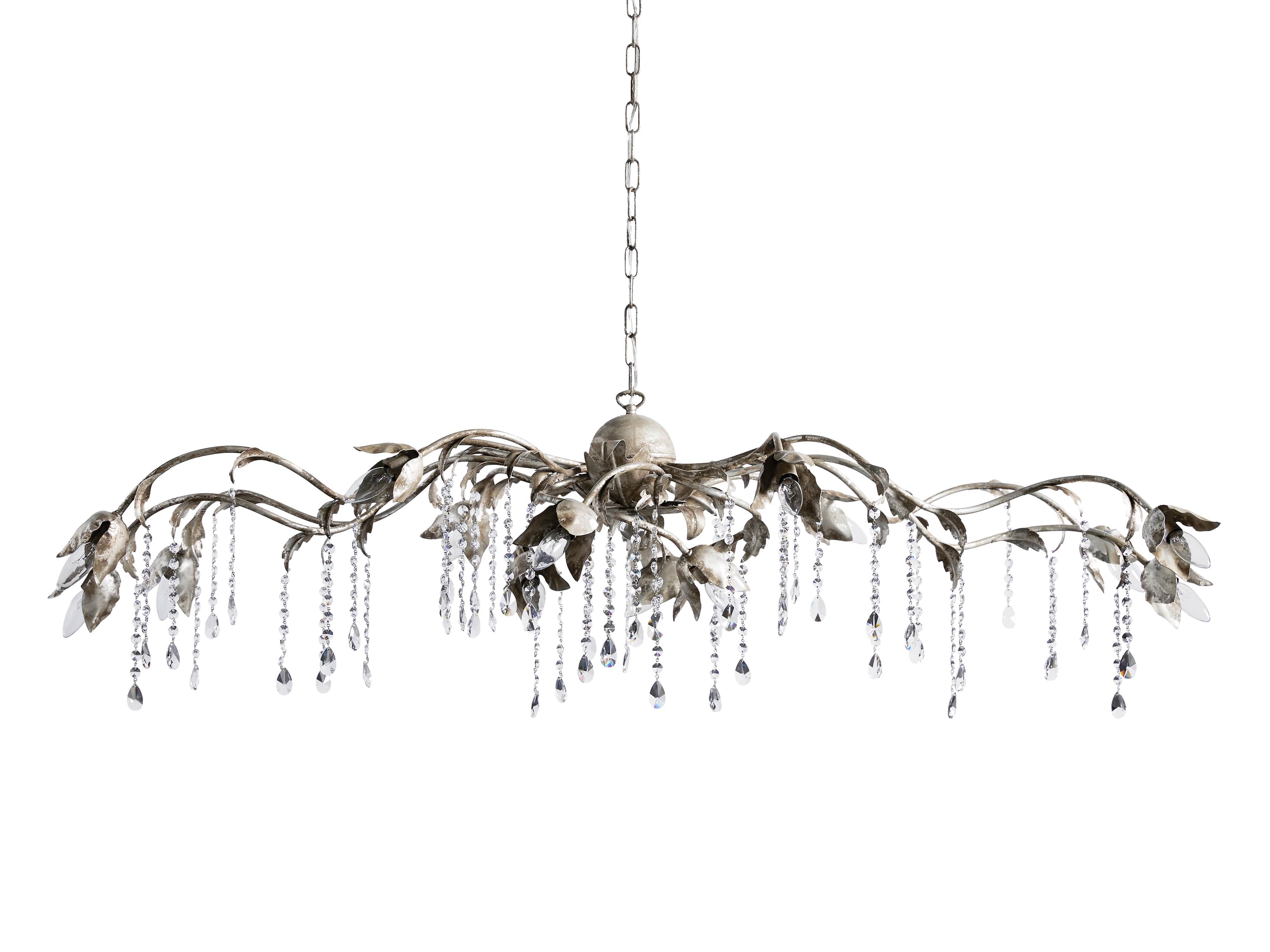 Gothic Viticcio Rectangular Chandelier 61" 71'' - Silver