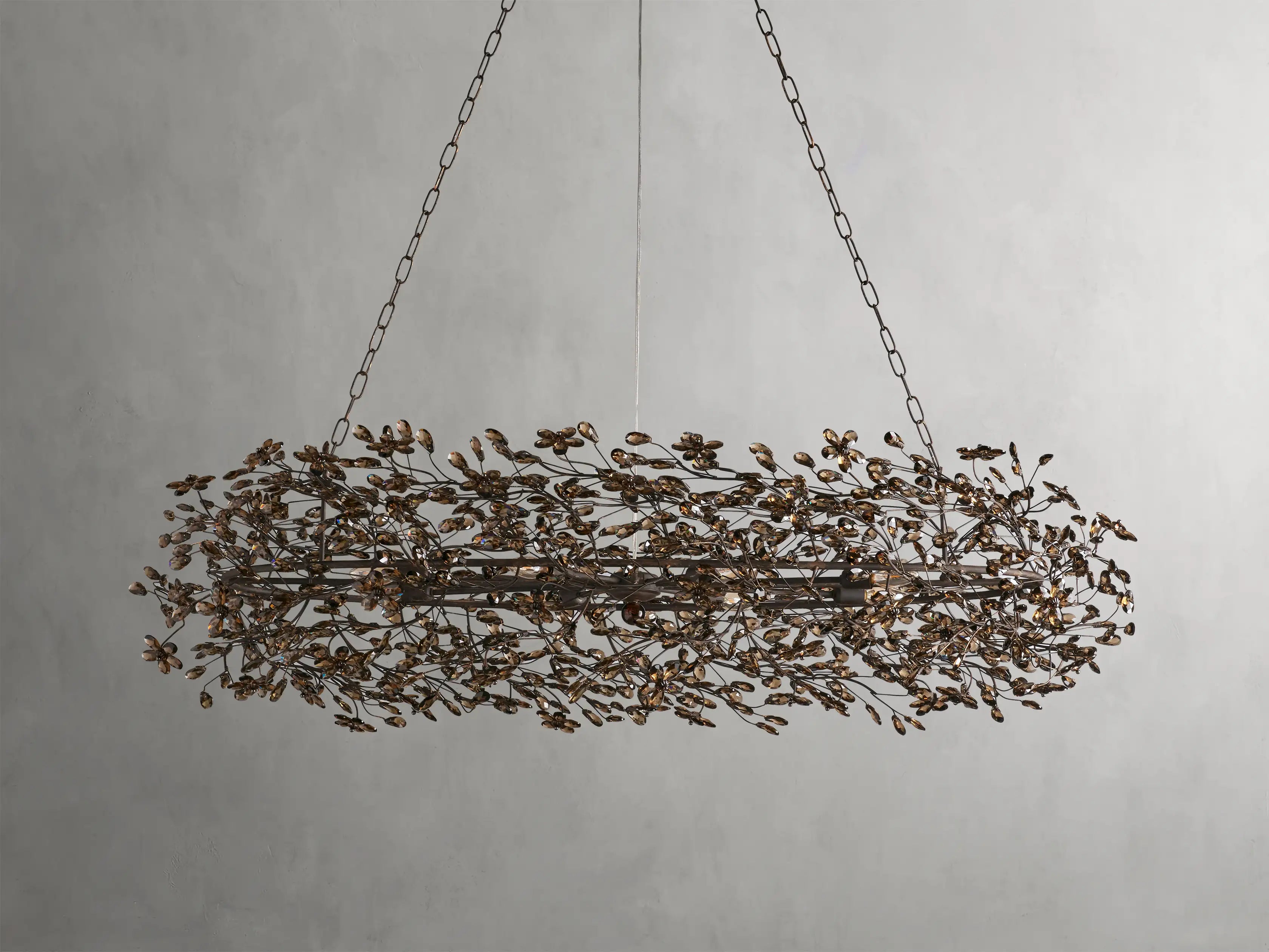 Fiore Colored Oval Chandelier 62" 74"