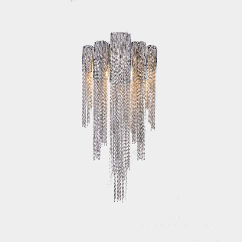 Modern Chain Tassel Wall Sconce 21.6"