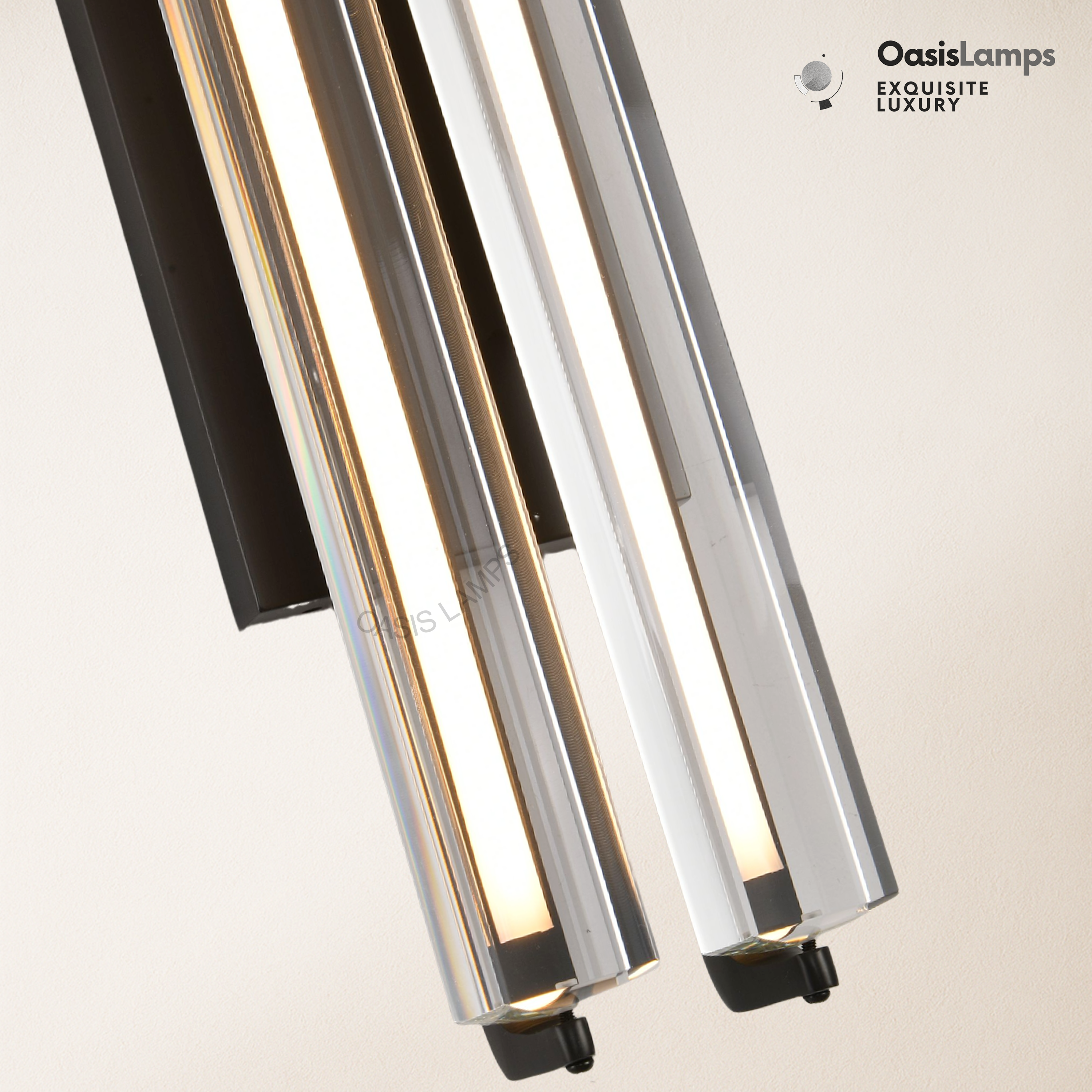 Clara Glow Crystal Wall Sconce 19"#color_black