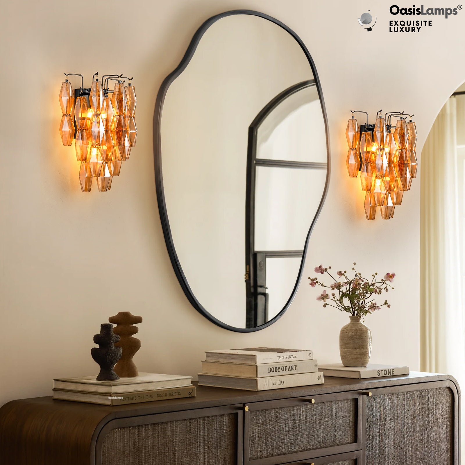 Celestial Drop Wall Sconce 19.6"H#color_black