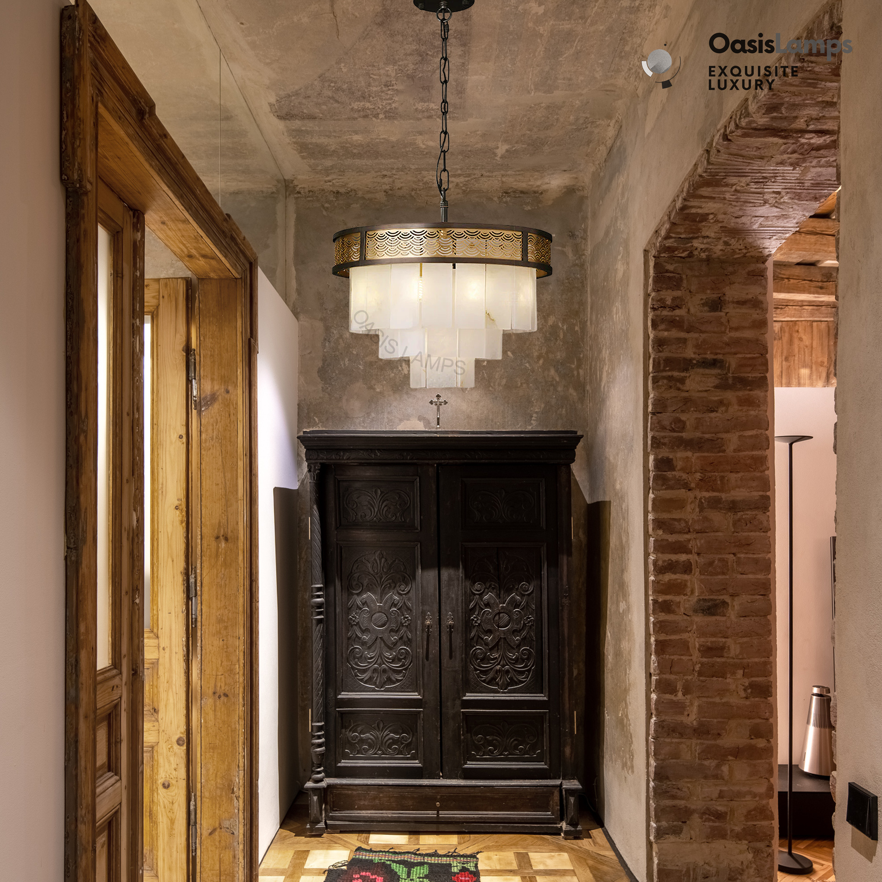 Dineve Marble Lorry Multi-layer Classic Chandelier#Size_D15"