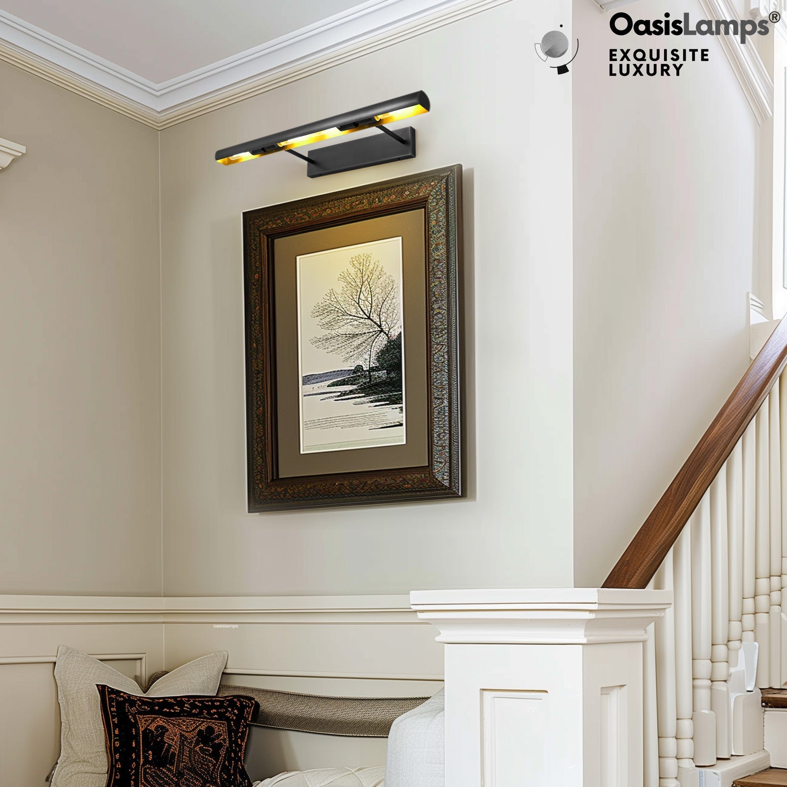 ArtGlow Picture Light Wall Sconce 18" 24" 30"W#Color_Black,size_24"