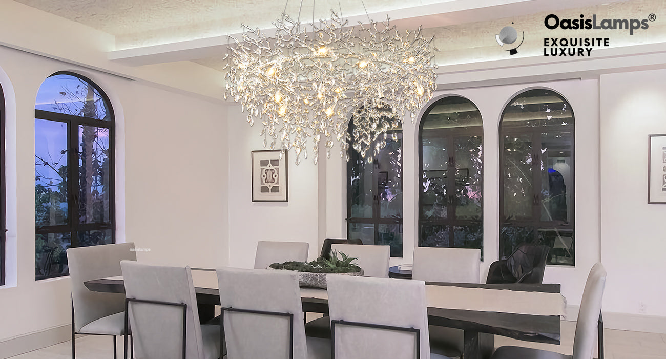 Frostleaf Branch Halo Chandelier 48"D#color_silver