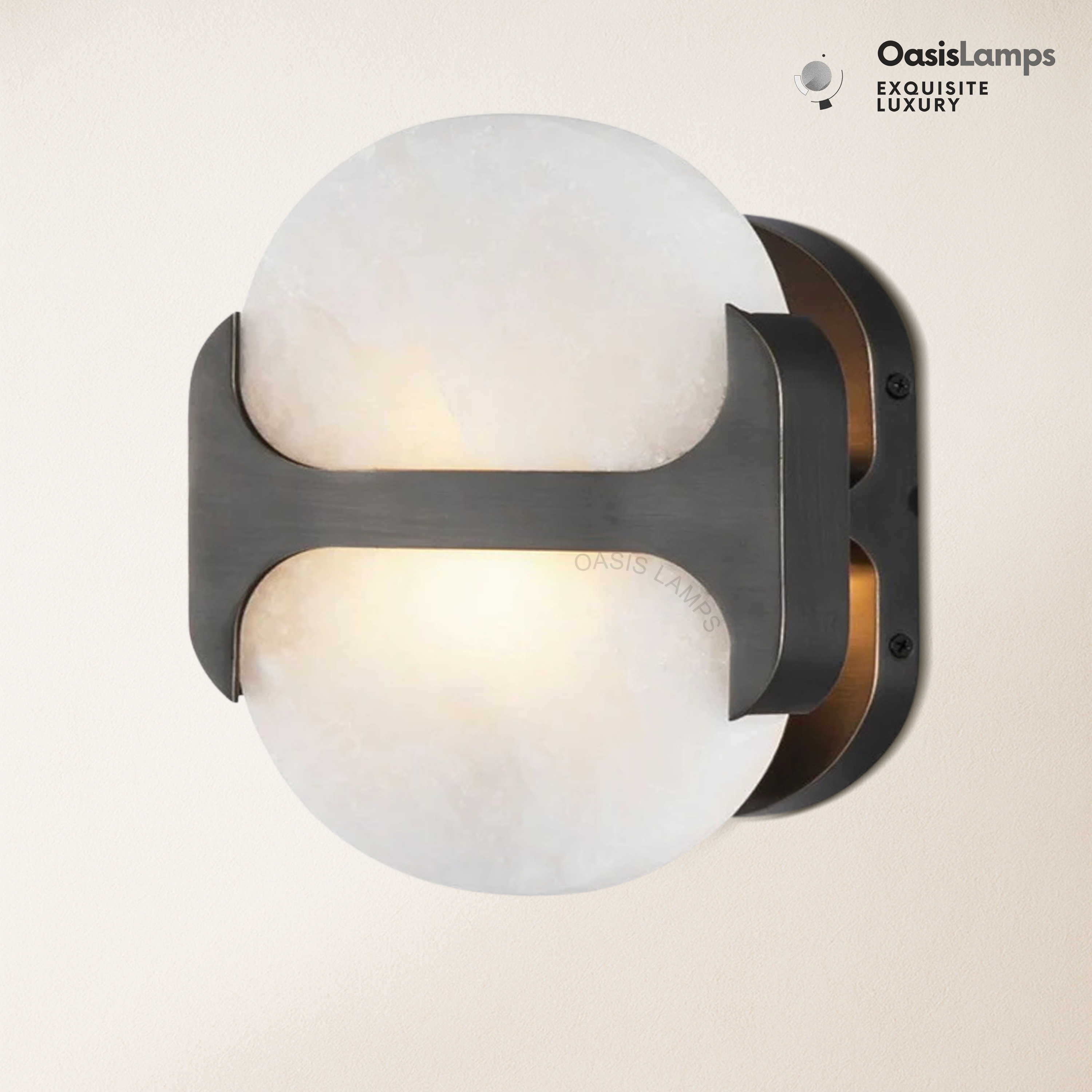 Odin Alabaster Small Wall Sconce 9"H#Color_Bronze