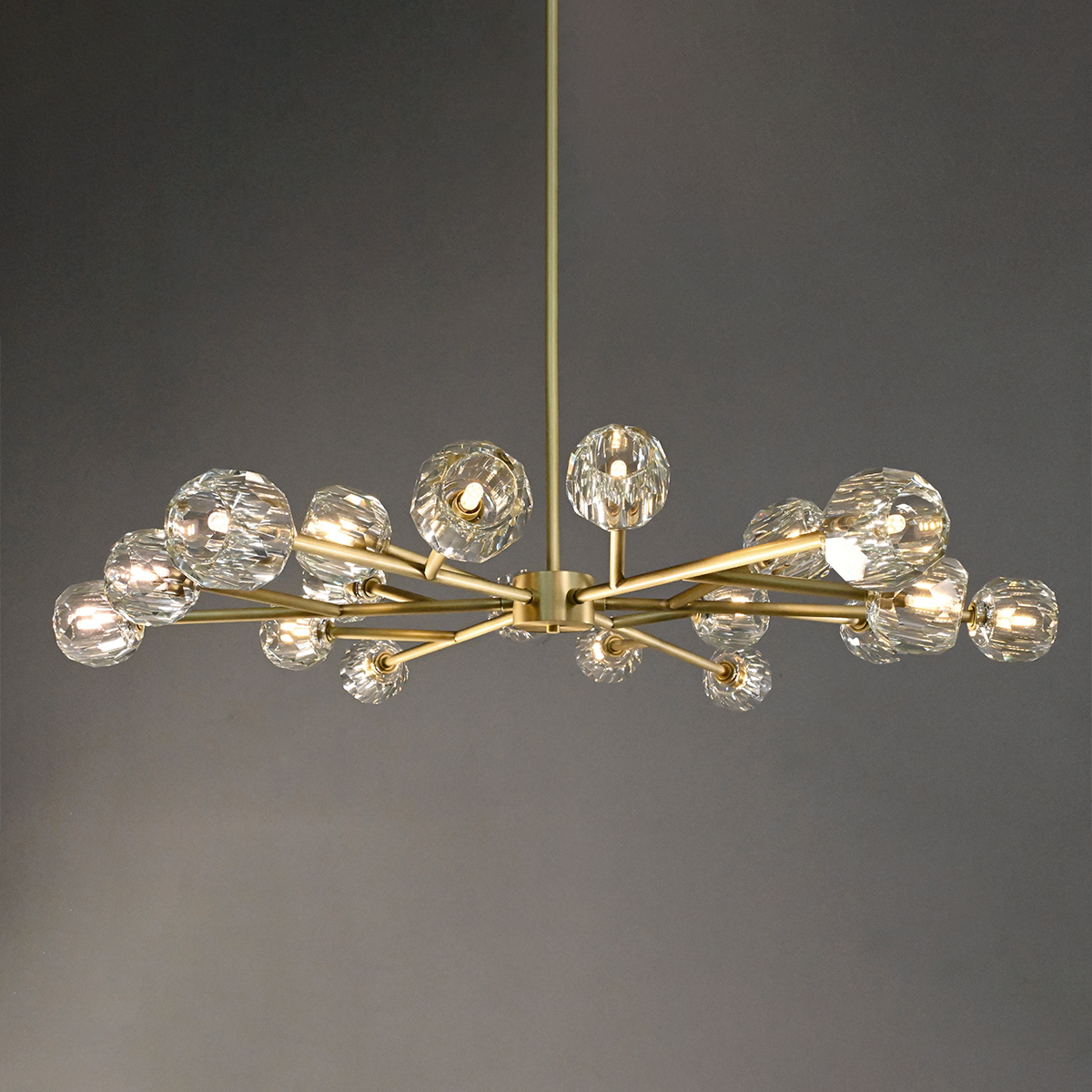 Belle Round Chandelier Clear and Smoke 24'' 36'' 48'' 60'' 72''