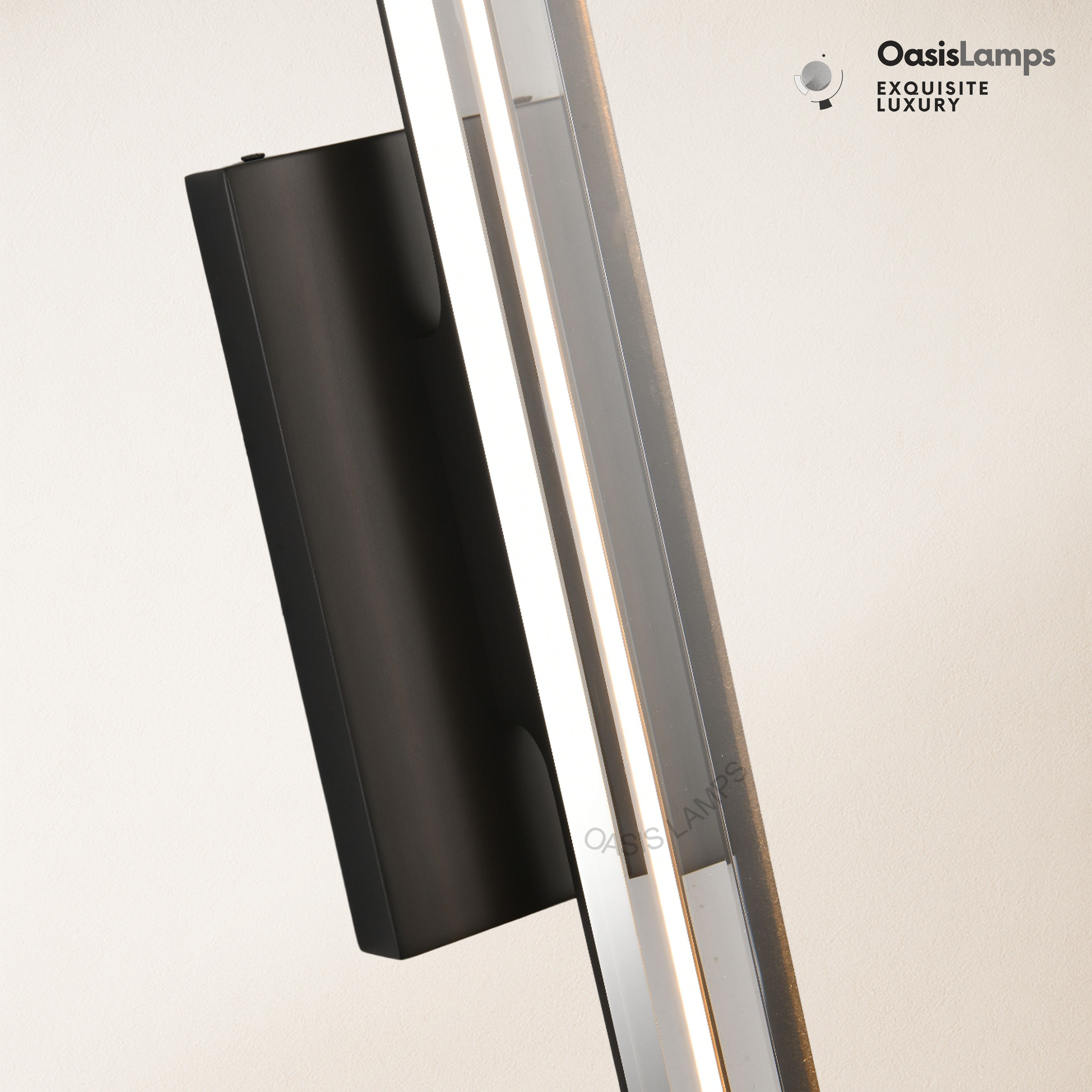 Clara Glow Crystal Wall Sconce 19"#color_black