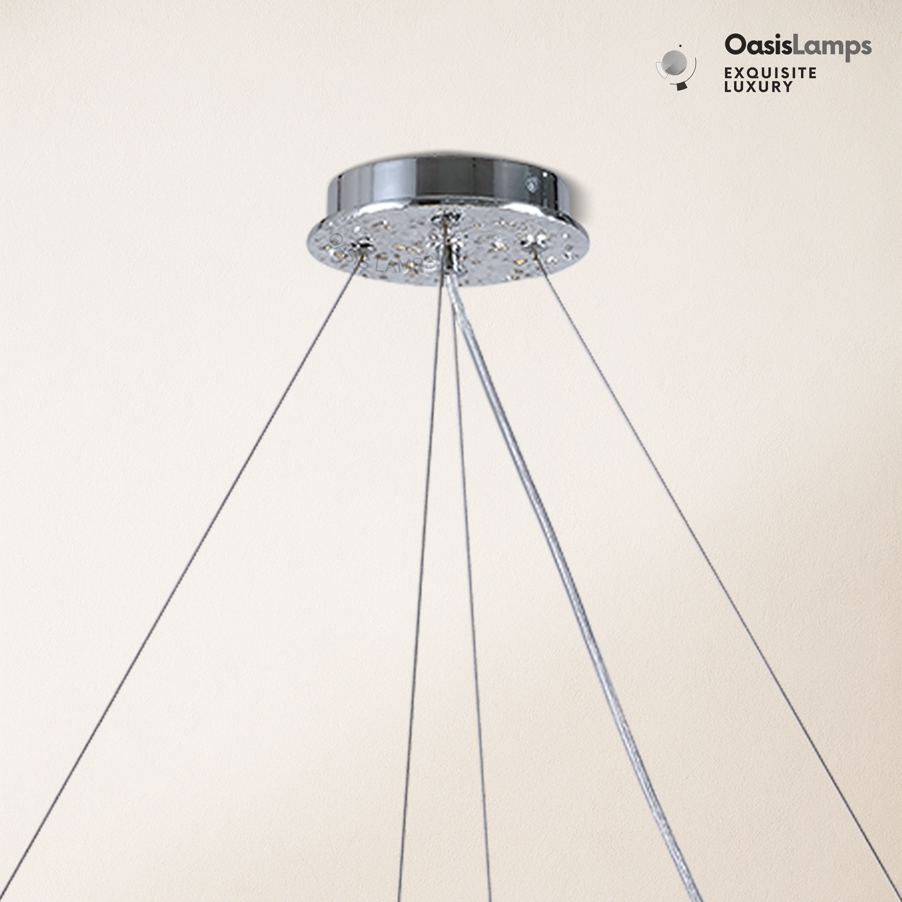 Shiro Noda Crystal Tree Branch Linear Chandelier 72"#Color_Silver,Size_L-72in