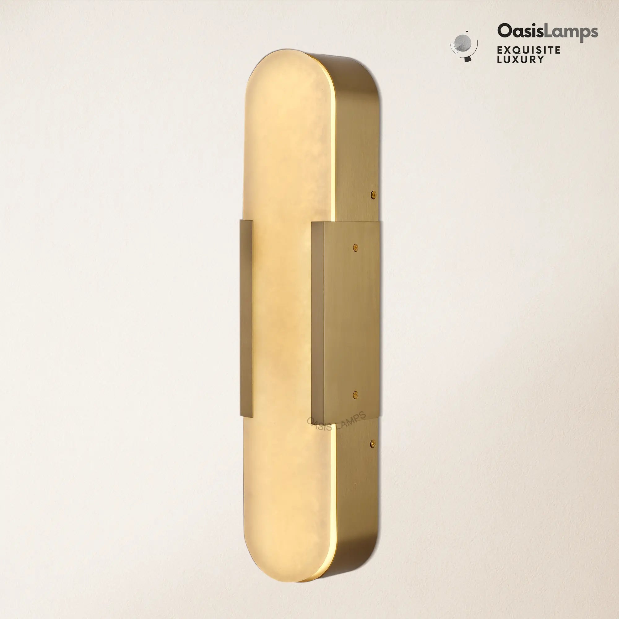 OpalEdge Alabaster Wall Sconces 13.8" 20"H#Color_Brass,size_20" H-1 Pack