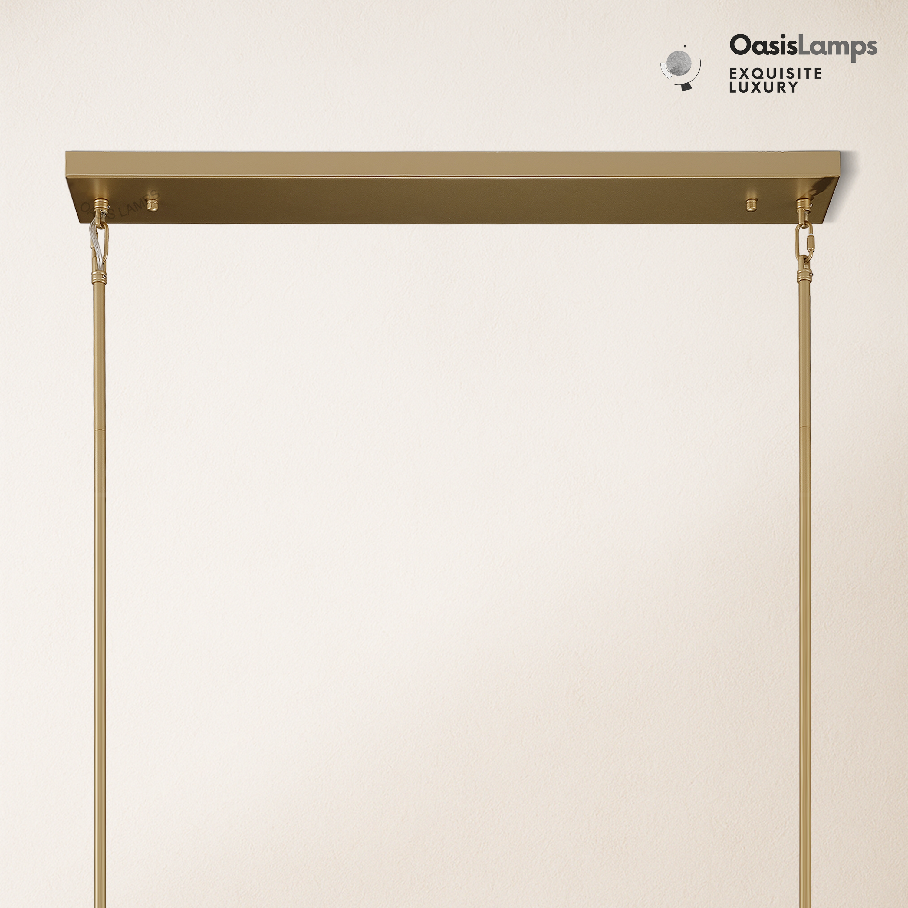 Cylora Glass Tube Rectangular Chandelier 54" 68"L#finish_brass