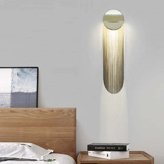 Modern Chain Tassel<br> Arcs  Wall Sconce