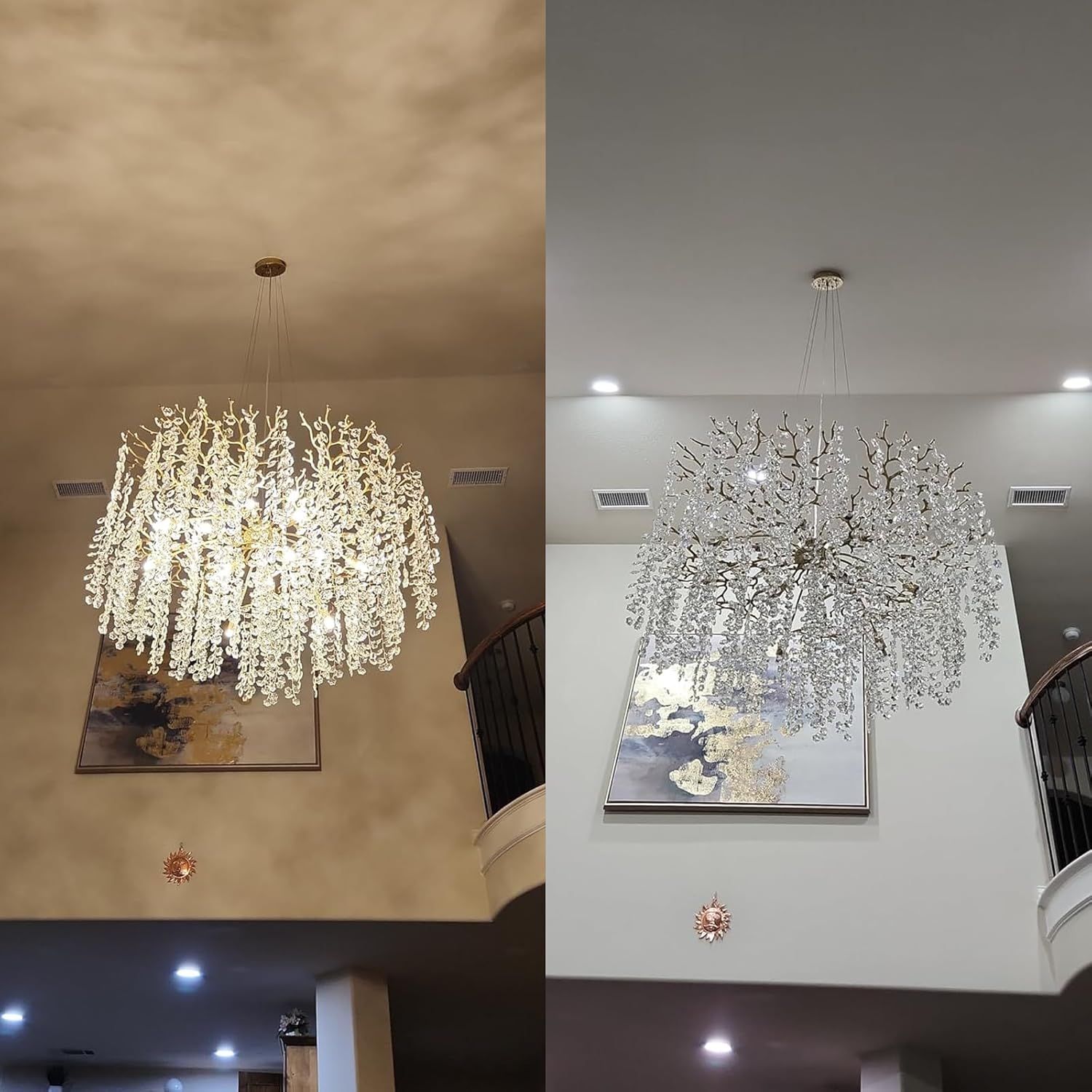 Snowflake Tree Branch Chandelier for All Rooms L30" 40" 55"