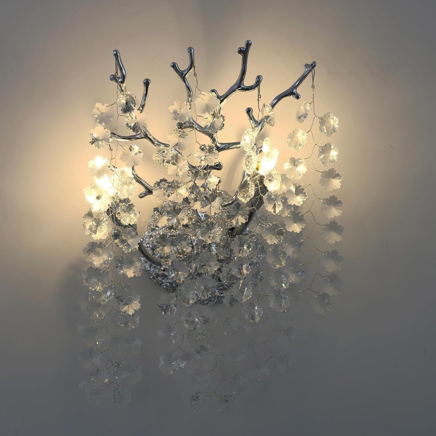 Lustre Branches Crystal Wall Sconce 10"W