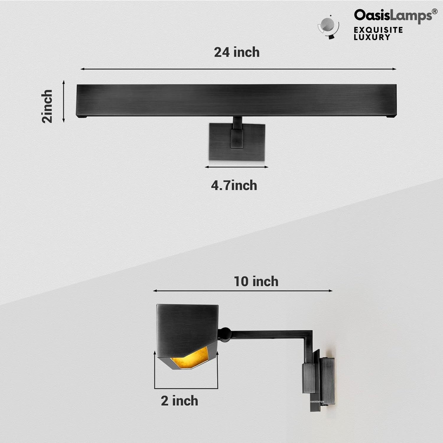 Brushed Radiance Picture Light 24"W#Color_Black,size_24"