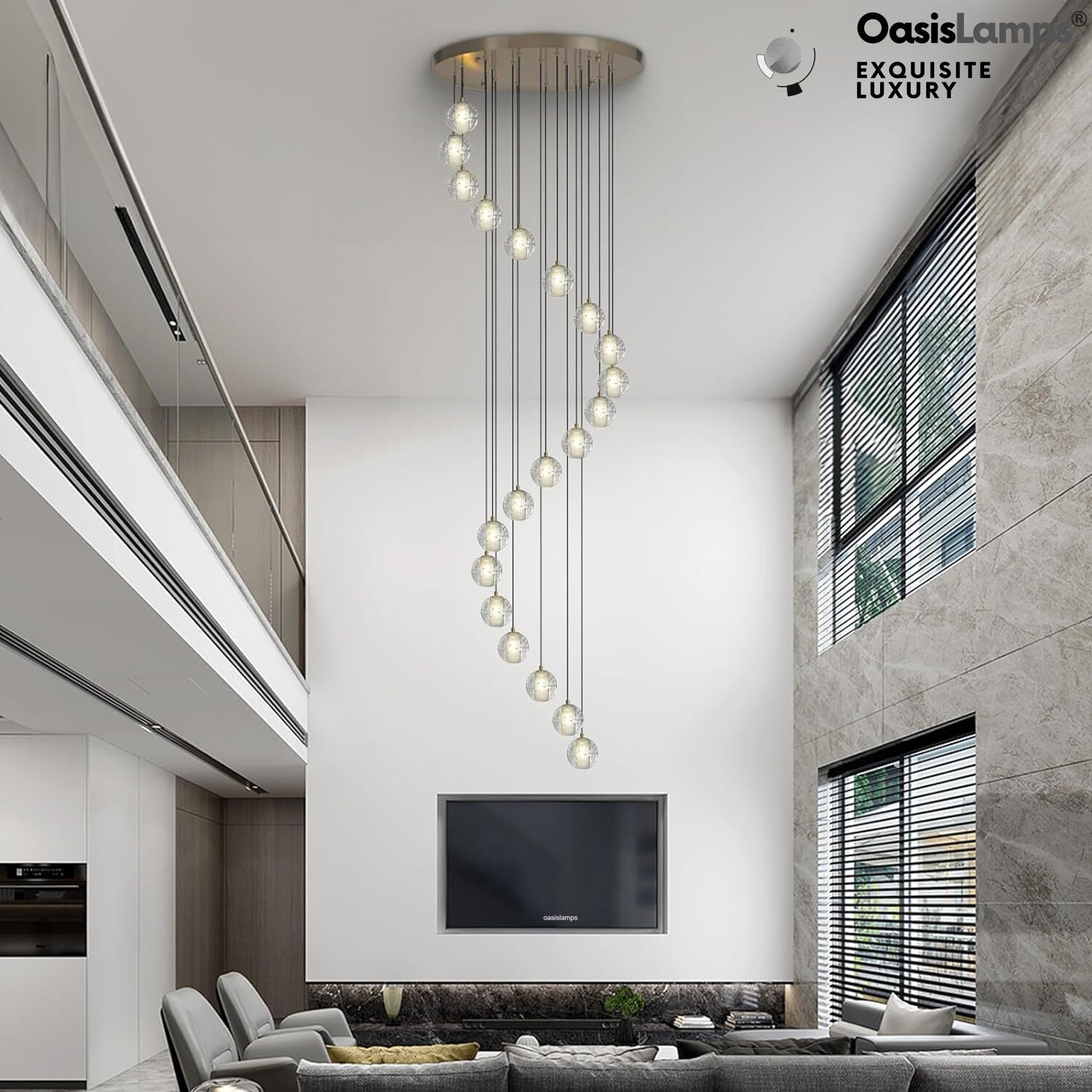 Pearl Ball Ceiling Chandelier 14 20 Light#Color_Brass,size_20-light